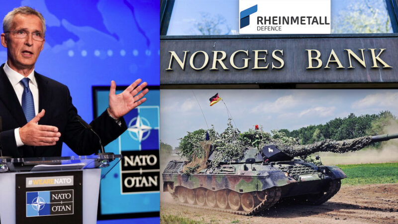 LOBBY ARMI – 9.  BANCA DI NORVEGIA: AFFARI DI GUERRA TRA STOLTENBERG, GATES, NATO & ITALIA. Oslo Lucrerà sui Carri Armati tedeschi in Ucraina