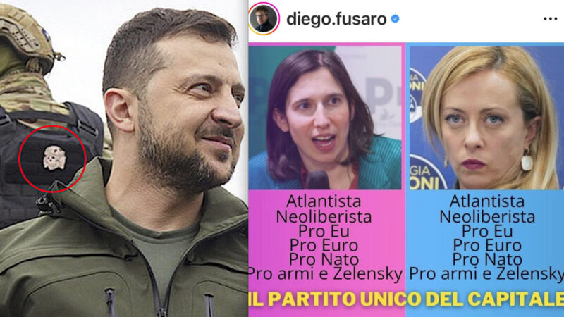 MELONI-SCHLEIN VELINE BIPARTISAN DEL NUOVO FUHRER ZELENSKY. Sorrisi di Donna per Aggraziare le Armi dei Signori della Guerra NWO