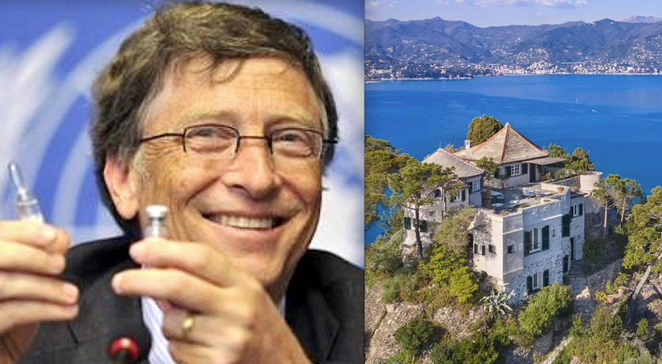 COI MILIARDI DEL VACCINO GATES COMPRA IL CASTELLO DI PORTOFINO. Dopo Complotti con Big Pharma e Politici Italia-UE