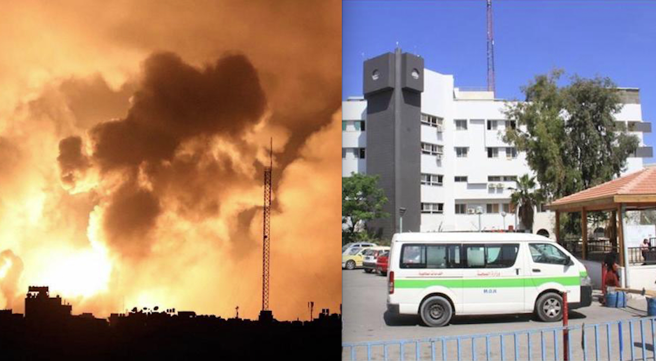 OSPEDALE CON 40MILA PALESTINESI NEL MIRINO DEI NAZI-SIONISTI! Inferno di Fuoco Israeliano a Gaza in Risposta alla Tregua richiesta dall’ONU