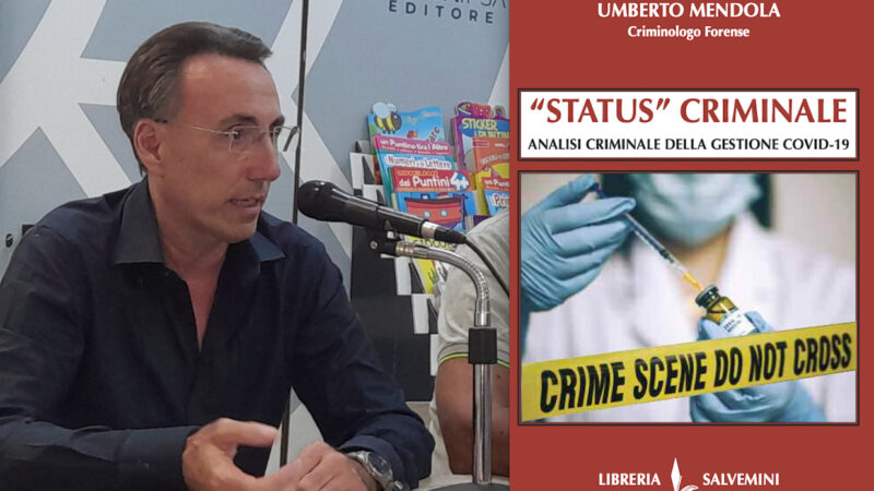 IL LIBRO “STATUS CRIMINALE” DEL CRIMINOLOGO MENDOLA SUI VACCINI COVID alla Conferenza Internazionale Francese di Dijon