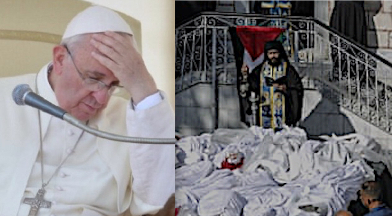 LA DITTATURA SIONISTA ZITTISCE L’ONU E IL PAPA. Minacce al Segretario Generale. Bergoglio Tace sulla Strage di Bimbi Cristiani e le Bombe vicine ai Cattolici