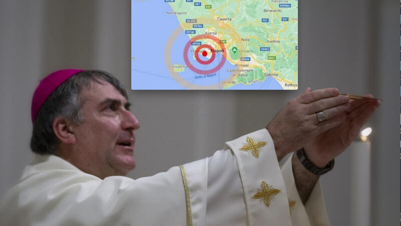 TERREMOTI SUPERVULCANO CAMPI FLEGREI: IL VESCOVO SI AFFIDA A CRISTO. Mentre il Governo vara il Piano Esodo per la Popolazione