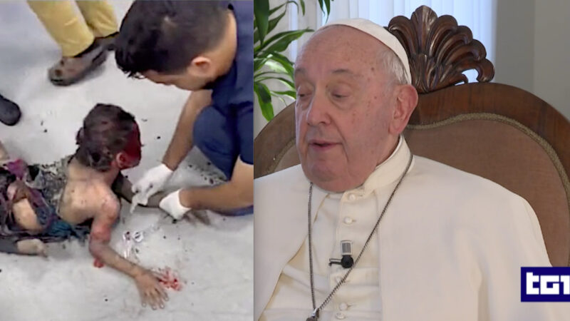 GENOCIDIO A GAZA: PAPA FRANCESCO PEGGIO DI PONZIO PILATO! Se ne Lava le Mani nel Sangue dei Bimbi Cristiani Innocenti