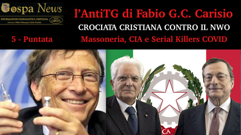 L’AntiTG – Video 5 . CROCIATA CRISTIANA CONTRO NWO & SERIAL KILLERS COVID. Direttore Gospa News in Divisa “antiZelensky” con la Croce di S. Benedetto