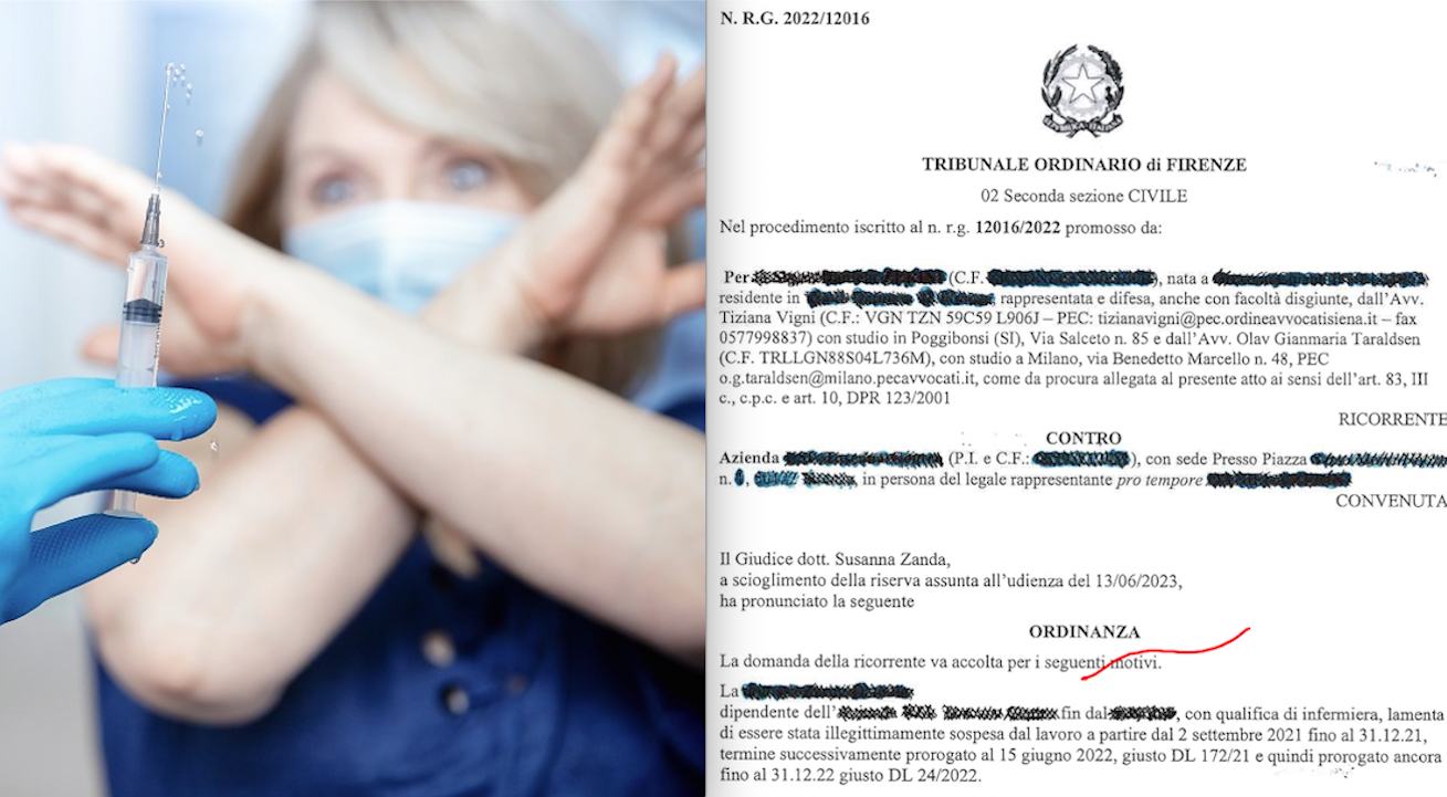 MAXI-RISARCIMENTO DA €73MILA ALLA SANITARIA NO-VAX SOSPESA E DISCRIMINATA. Analisi dell’Importanza Legale per i Diritti Umani della Nuova Ordinanza Zanda