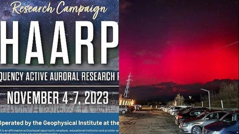 AURORA ROSSA BOREALE CREATA DALL’HAARP DELL’ALASKA. Lo conferma la Campagna di Ricerca della Stazione usata anche dal Pentagono