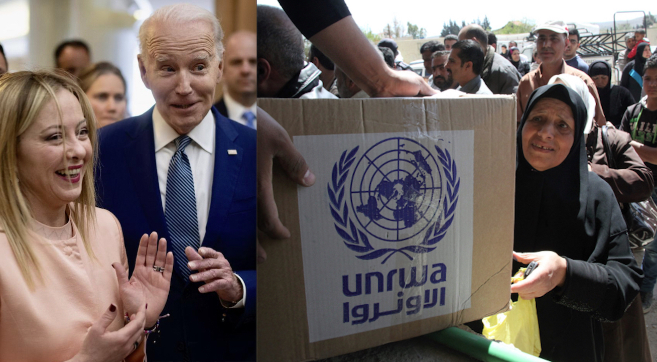 BIDEN & MELONI CONDANNANO GAZA ALLA FAME! Stop Fondi all’Agenzia UNRWA perché 12 impiegati su 13mila hanno Esultato per Hamas sui Social