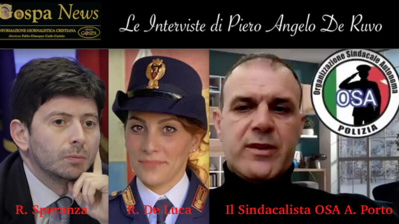 “GIUSTIZIA PER RAFFAELLA E GLI ALTRI POLIZIOTTI MORTI DOPO I VACCINI”. Intervista-Video col Sindacalista OSA Porto. Manifestazione e Petizione per l’Inchiesta su Speranza per Omicidio