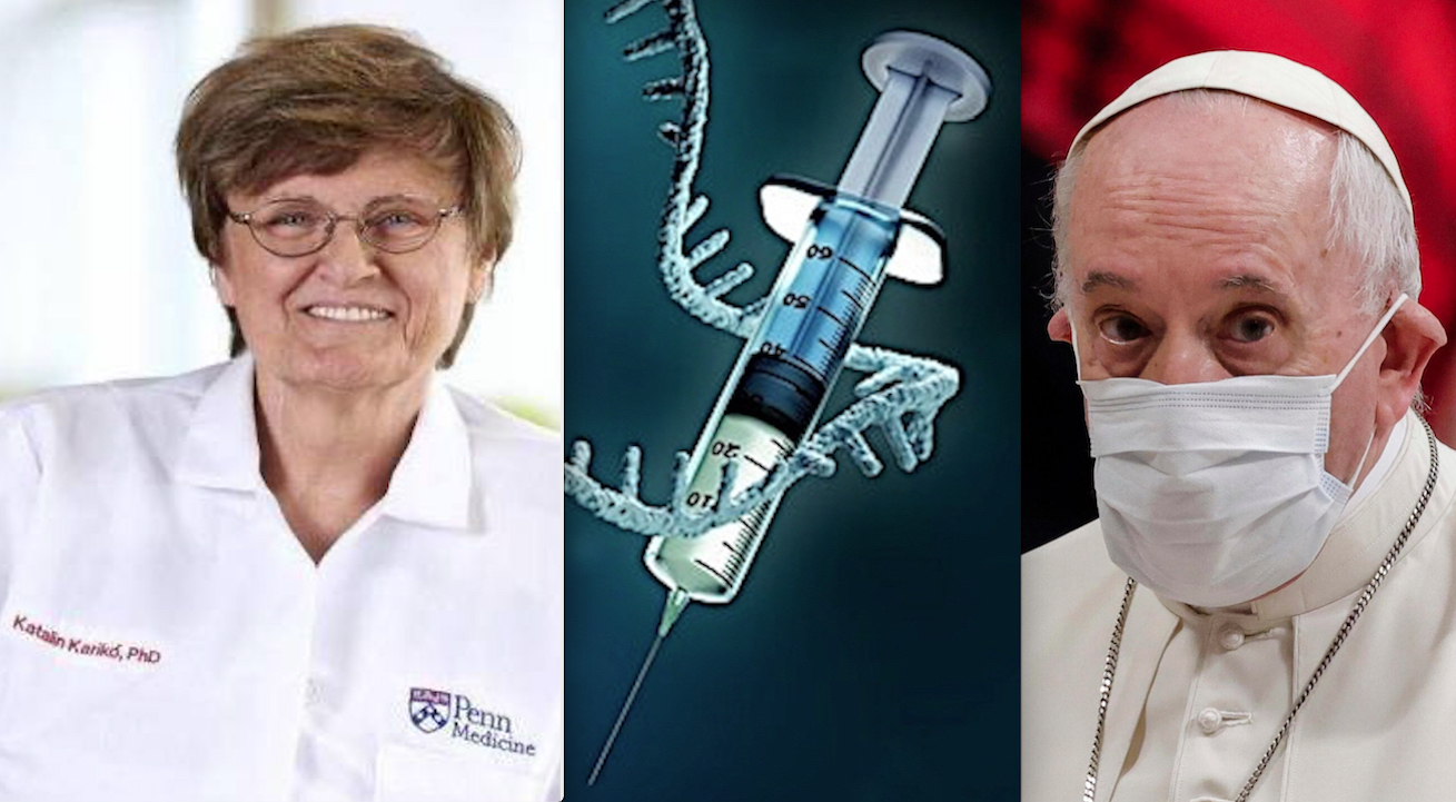 LA “MAGA” DEI VACCINI KILLER mRNA NELL’ACCADEMIA PONTIFICIA PER LA VITA. Papa Francesco premia l’Inventrice della Molecola Diabolica