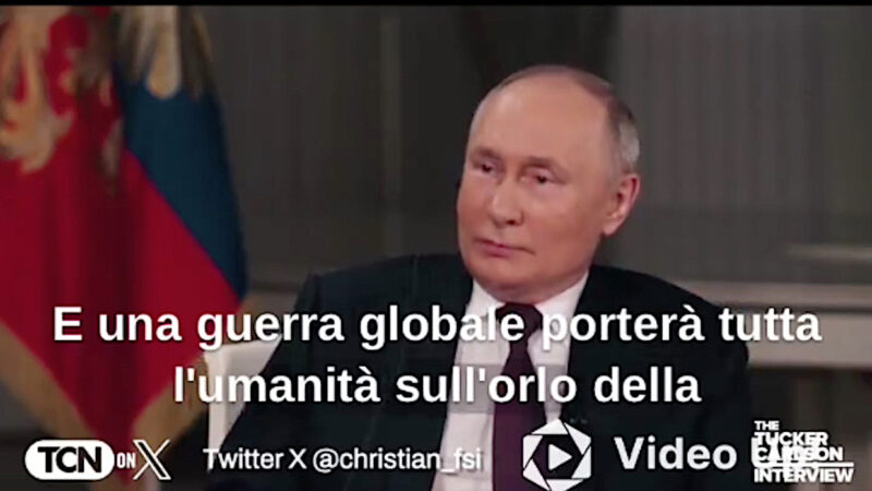 PUTIN SMONTA MENZOGNE NATO E LANCIA ALLARME GLOBALE. Punti Cruciali dell’Intervista con Carlson. Video Integrale con Sottotitoli in Italiano