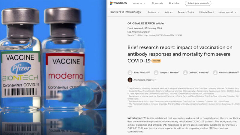 ALTO RISCHIO DI COVID MORTALE PER I VACCINATI. Studio Immunologico Shock: “Gli Anticorpi da Sieri mRNA non Creano Protezione”