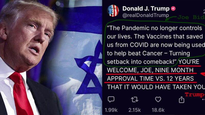 INFAMIE DI TRUMP! SI CONFERMA PRO-VAX E PRO-SIONISTI. L’ex Presidente USA promuove i Sieri Genici mRNA e il Genocidio di Netanyahu