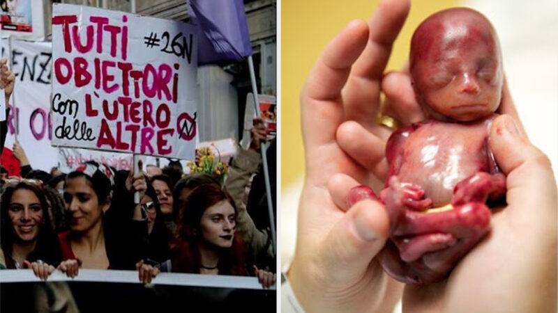 L’ABORTO LEGALIZZATO E FINANZIATO GRIDA VENDETTA DAVANTI A DIO. La Protesta delle Femministe chiamate “Assassine” e l’Assolutismo Massonico di Stato