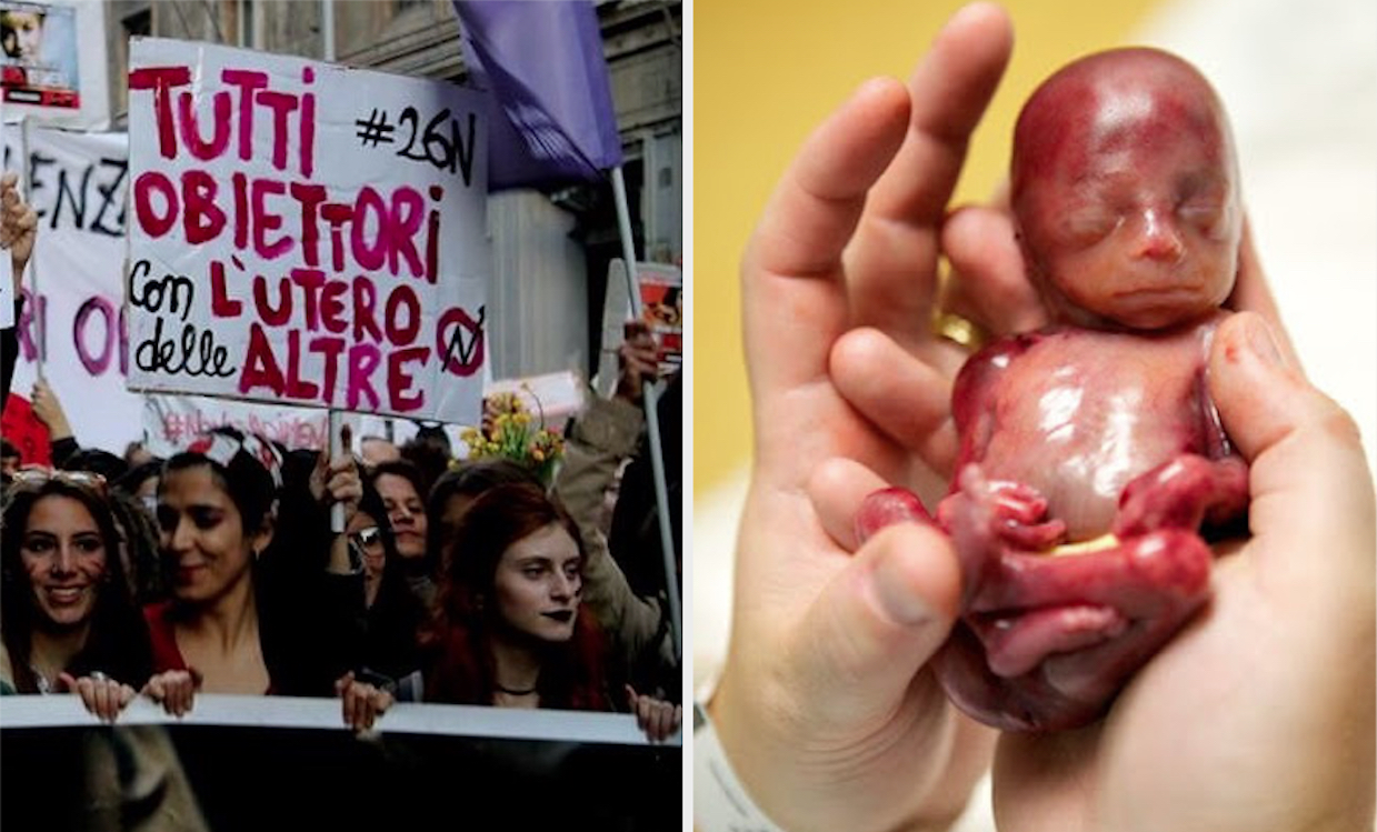 L’ABORTO LEGALIZZATO E FINANZIATO GRIDA VENDETTA DAVANTI A DIO. La Protesta delle Femministe chiamate “Assassine” e l’Assolutismo Massonico di Stato