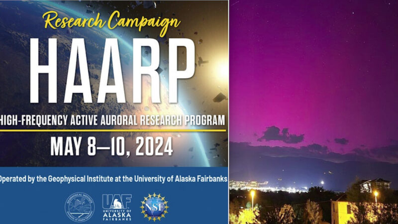 Update. AURORE MULTICOLOR PER PERICOLOSI TEST HAARP. Depistaggio sulla Tempesta Solare per Celare Esperimenti USA in Alaska