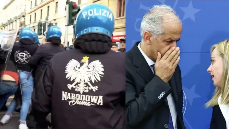 APOLOGIA NAZI-SIONISTA: DAL GOVERNO MELONI AI POLIZIOTTI. 2 Agenti con Felpe Nazionaliste in Azioni Violente contro i Manifestanti pro-Palestina, nonostante Denunce Amnesty